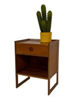 Vintage Arne Wahl Iversen bijzettafel Nachtkastje 60's teak, Ophalen, Gebruikt, Hout