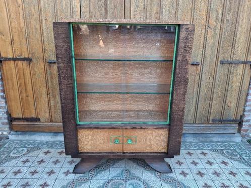 Art Deco vitrine, Huis en Inrichting, Kasten | Vitrinekasten, 100 tot 150 cm, 100 tot 150 cm, 25 tot 50 cm, Ophalen