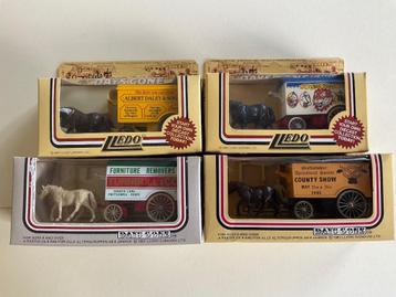 Lledo Days Gone 4x paardenwagens 2 met figuren mint/box beschikbaar voor biedingen