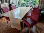 eetkamertafel met stoelen, Huis en Inrichting, Ophalen, Gebruikt, Overige materialen, 50 tot 100 cm