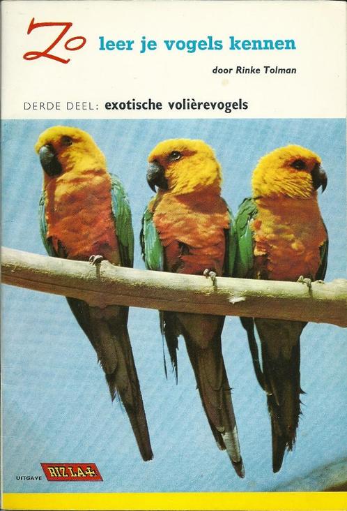Zo leer je vogels kennen deel 3-Rinke Tolman uitgave Rizla+., Boeken, Dieren en Huisdieren, Zo goed als nieuw, Vogels, Verzenden