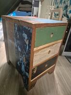 Sloophouten lade kastje, Ophalen, Minder dan 50 cm, Zo goed als nieuw, 3 of 4 laden