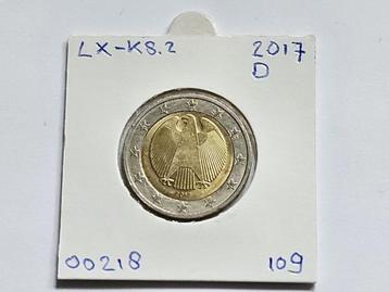 2-euromunt Duitsland (D) G 2017 Koers LX-K8.2 beschikbaar voor biedingen