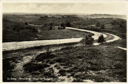 De Steeg. Panorama vanaf de Posbank. - 1935 gelopen, Verzamelen, Ansichtkaarten | Nederland, Gelopen, Gelderland, 1920 tot 1940