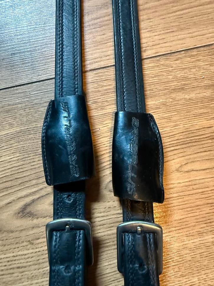 Mono beugelriemen bruin zwart passier en erreplus, Dieren en Toebehoren, Paarden en Pony's | Hoofdstellen en Tuigage, Zo goed als nieuw