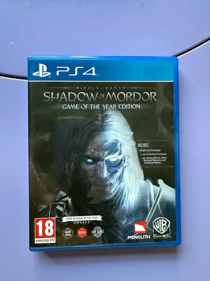 Shadow of Mordor: Game of the Year Edition PS4, Spelcomputers en Games, Games | Sony PlayStation 4, Gebruikt, Avontuur en Actie