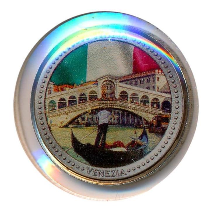 Italië 2 Euro bewerkt – Venetië, Postzegels en Munten, Munten | Europa | Euromunten, Losse munt, 2 euro, Italië, Ophalen of Verzenden