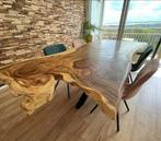 Unieke robuuste Suar boomstam tafels tafel eettafel, Eikenhout, Ophalen of Verzenden, Vijf personen of meer, Rechthoekig
