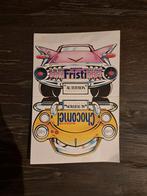 Vintage Fristi Chocomel Autotron Sticker, Ophalen of Verzenden, Zo goed als nieuw, Winkel of Supermarkt