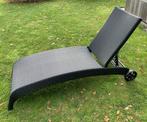Zwart wicker ligbed, Lara - hagelnieuw, nog in verpakking, Tuin en Terras, Ligbedden, Ophalen, Nieuw, Wicker, Verstelbaar