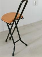 Apart krukje zwart buisframe houten zitting, Huis en Inrichting, Ophalen