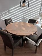 Ronde Eettafel Zitmaxx en Stoelen Haco, Ophalen, Zo goed als nieuw, 4 tot 6 stoelen