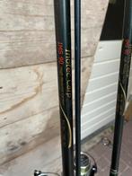 Karper foudraal + 2 Spro Enotec Carp hengels, Ophalen of Verzenden, Gebruikt, Werphengel