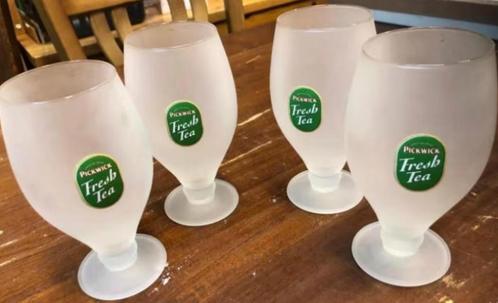 4 stuks Pickwick Fresh Tea Glazen (nieuw), Verzamelen, Glas en Borrelglaasjes, Nieuw, Frisdrankglas, Ophalen of Verzenden
