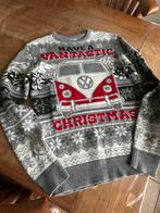 Grijze ( foute) Kersttrui met VW Bus  Maat s maar valt als M, Ophalen of Verzenden, Zo goed als nieuw