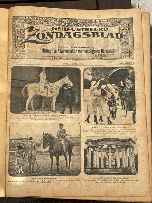 Geïllustreerd Zondagsblad 1928, Boeken, Tijdschriften en Kranten, Gelezen, Krant, Ophalen of Verzenden