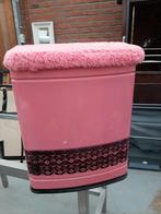 Retro wasmand, Ophalen, Roze