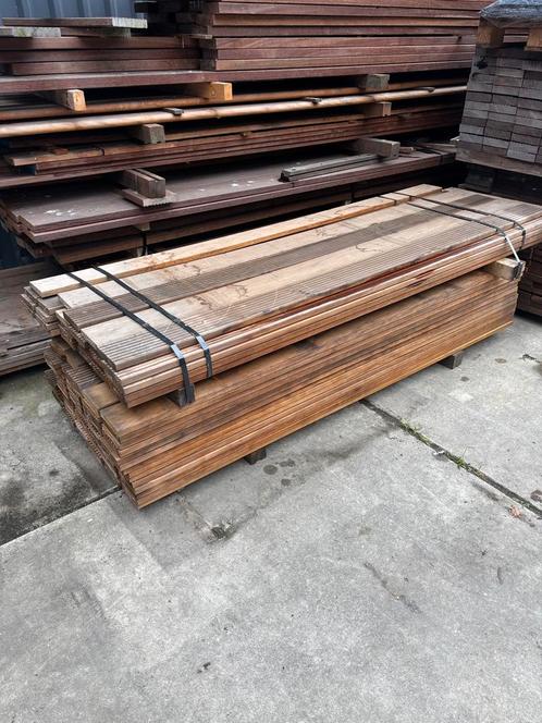 Bankirai hardhout vlonderplanken, Tuin en Terras, Palen, Balken en Planken, Zo goed als nieuw, Planken, 250 cm of meer, Hardhout