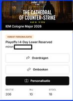 2x IEM Cologne Counter-Strike Major Lower 4-dagen tickets, Tickets en Kaartjes, Twee personen, Juni