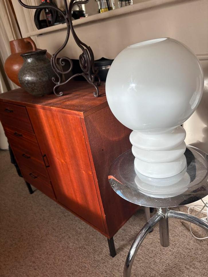 Space Age Glashutte Limburg Retro Mushroom Lamp Vintage 70s, Huis en Inrichting, Lampen | Tafellampen, Zo goed als nieuw, Minder dan 50 cm