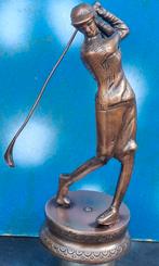Golf swing. Koperen sculptuur. Ca 1950. 22 cm., Ophalen, Zo goed als nieuw, Overige typen, Overige merken