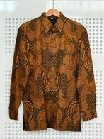 Batik Overhemd Solo Java - Maat L, Ophalen of Verzenden, Zo goed als nieuw, Bruin, Halswijdte 41/42 (L)