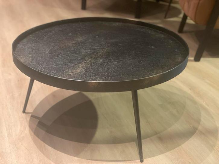 Salontafel staallook - diameter 70cm, Huis en Inrichting, Tafels | Salontafels, Zo goed als nieuw, Minder dan 50 cm, 50 tot 100 cm