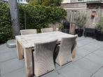 Tuintafel met 4 stoelen, Tuin en Terras, Tuinsets en Loungesets, 4 zitplaatsen, Gebruikt, Ophalen of Verzenden, Tuinset