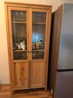 Wooden Vitrinekast, Huis en Inrichting, Kasten | Vitrinekasten, Ophalen, Gebruikt, 25 tot 50 cm
