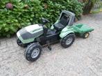 Traptractor met aanhanger van Deutz Fahr, Kinderen en Baby's, Speelgoed | Buiten | Voertuigen en Loopfietsen, Ophalen, Gebruikt
