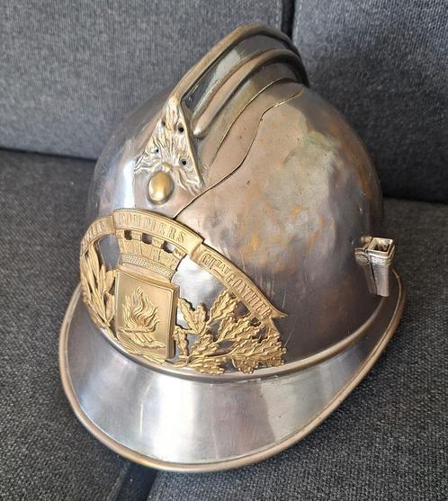 Franse antieke brandweerhelm. M15. Zeldzaam., Verzamelen, Militaria | Algemeen, Landmacht, Overige gebieden, Ophalen of Verzenden