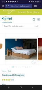 Kartent Kartonnen Bedframe 180x200cm, Huis en Inrichting, Overige materialen, Bruin, Ophalen of Verzenden, 180 cm