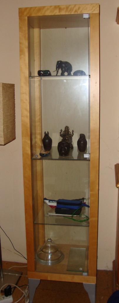 Ikea Nartorp vitrinekast beuken, Huis en Inrichting, Kasten | Vitrinekasten, Zo goed als nieuw, 150 tot 200 cm, 50 tot 100 cm