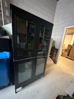 Zwarte Vitrine kast metaal, Doe-het-zelf en Verbouw, Deuren en Horren, Ophalen, Gebruikt, Binnendeur, Minder dan 200 cm
