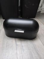 Zwarte Metalen Broodtrommel - Michelino, Ophalen, Gebruikt