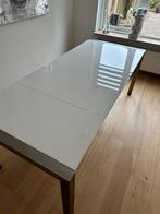 Eettafel hoogglans wit, Huis en Inrichting, 50 tot 100 cm, Rechthoekig, Ophalen of Verzenden, Zo goed als nieuw