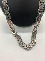 X541 Prachtige zilveren ketting platte koningsschakel 70 gr, Sieraden, Tassen en Uiterlijk, Kettingen, Ophalen of Verzenden, X