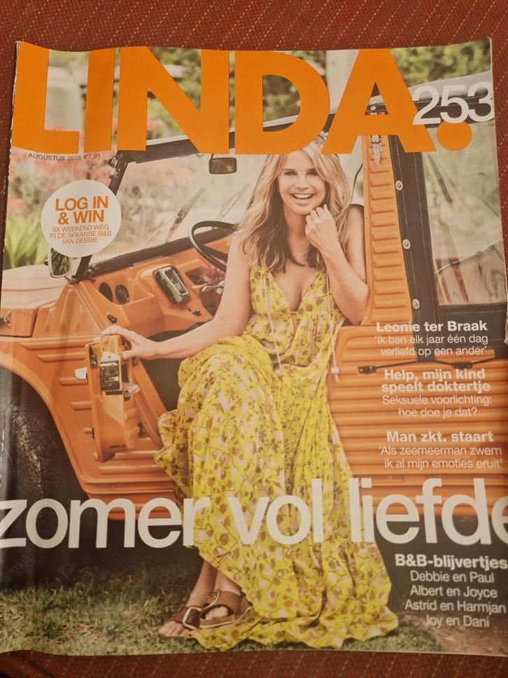 "LINDA" AUG. 2025. NR 253, Boeken, Tijdschriften en Kranten, Zo goed als nieuw, Glossy, Ophalen