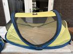 Deryan opvouwbare reistent campingbedje donkerblauw geel, Caravans en Kamperen, Tenten, Ophalen of Verzenden, Gebruikt, Tot en met 2