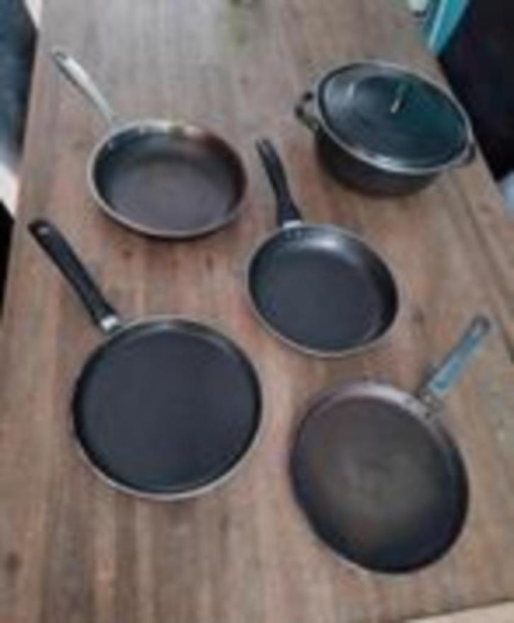 Koekenpannen, pannenkoekpannen en braadpan, Huis en Inrichting, Keuken | Potten en Pannen, Zo goed als nieuw, Koekenpan of Braadpan