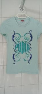dames Puma T-shirt maat XS mintgroen met glitter opdruk., Ophalen of Verzenden, Zo goed als nieuw, Korte mouw, Maat 34 (XS) of kleiner