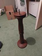 1 houten kaars standaard, Bruin, Ophalen of Verzenden, Zo goed als nieuw, 75 cm of meer