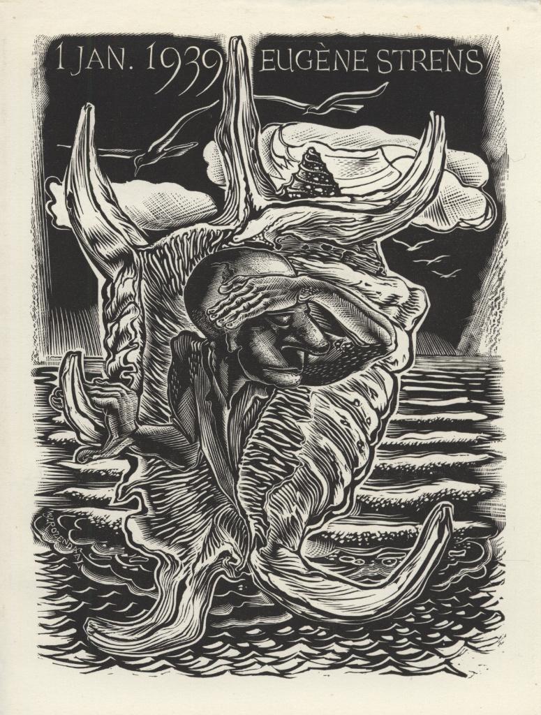 0058 Ex Libris Nederland : Willem Jacob Rozendaal, z.j., Antiek en Kunst, Kunst | Etsen en Gravures, Verzenden