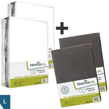 Frans Bed Hoeslaken 2 x Antraciet LINKS en 2 x Molton beschikbaar voor biedingen