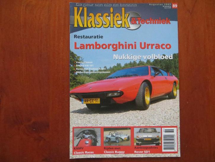 Klassiek & Techniek 89 Lamborghini Urraco, advies Rover SD1, Boeken, Auto's | Folders en Tijdschriften, Nieuw, Volkswagen, Ophalen of Verzenden