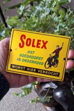 Emaille bord, bordje Solex 12 x 9 cm., Reclamebord, Gebruikt, ., Ophalen of Verzenden