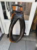 Antiek boeren paardengareel – hout & leer – ca. 100 cm, Ophalen, Gebruikt, Overige soorten