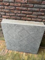 Tuin tegels met patroon 90x90 cm 5 stuks grijs, Tuin en Terras, Nieuw, Ophalen of Verzenden, 10 m² of meer, Beton