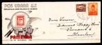 Envelop; 1953 Indonesië Luchtpost Cover Djakarta -  Haarlem, Ophalen of Verzenden, Envelop