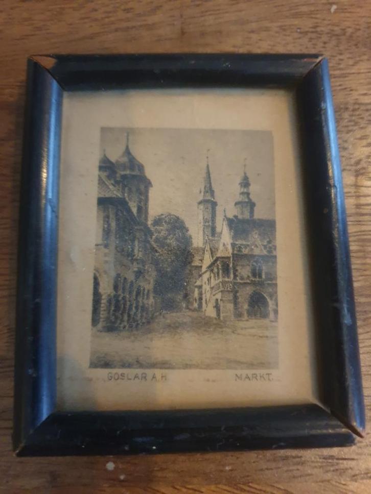 Oude Goslar Markt Kaartje, 1920-1930, Antiek en Kunst, Kunst | Tekeningen en Foto's, Ophalen of Verzenden